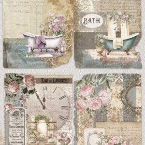 Papel de Arroz 54X33 Home & Decor Bath V