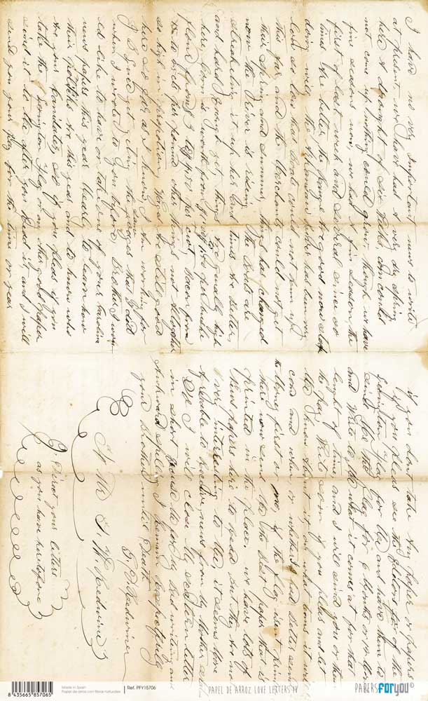 Papel de Arroz 54X33 Love Letters IV