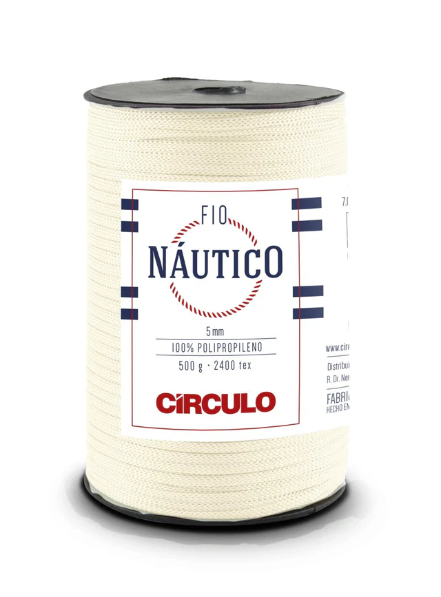 Circulo Fio Nautico 5mm – Cordón de polipropileno, 208m / 500g Crema