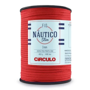 Circulo Fio Nautico Slim 3mm – Hilo Cordón de Polipropileno, 278m/400g Rojo