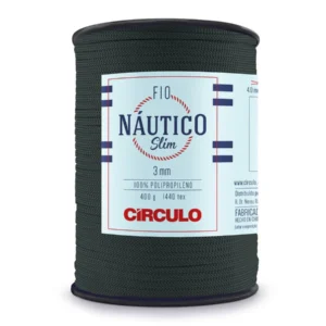 Circulo Fio Nautico Slim 3mm – Hilo Cordón de Polipropileno, 278m/400g Musgo