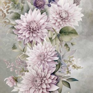 Papel de Arroz 54X33 La Vie En Fleurs Dahlias I