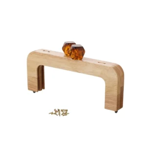 Boquilla de Madera y Bola de Resina Marrón