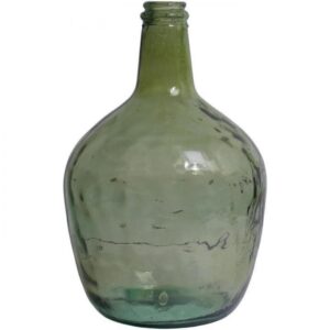 Botella Lisa Verde Vidrio Reciclado
