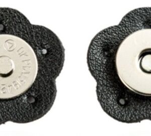 Broche magnetico polipiel 14mm negro