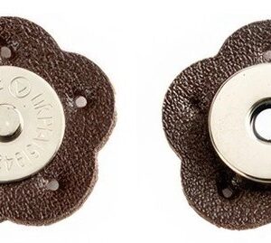 Broche Magnético polipiel 14mm Marrón