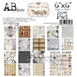 Paper pad 6" x 6" - 25 "Rustical time"