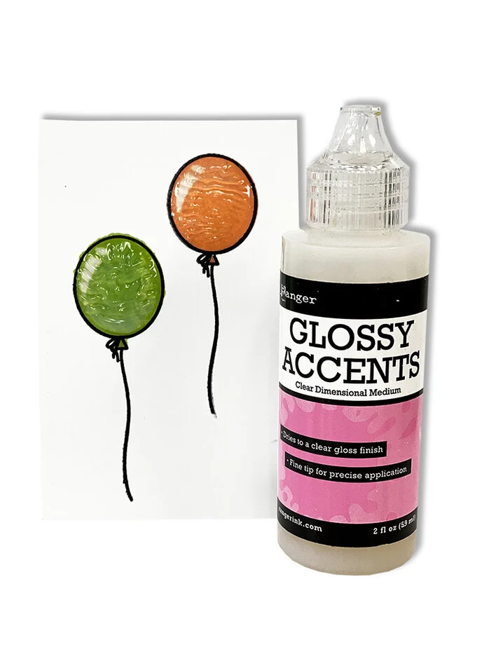 Ranger Glossy Accents Clear Dimensional Medium 2 fl oz - Imagen 2