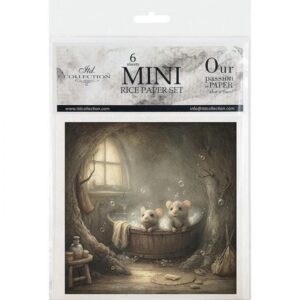 Set de 6 Hojas Mini Papel de Arroz ITD RSM215