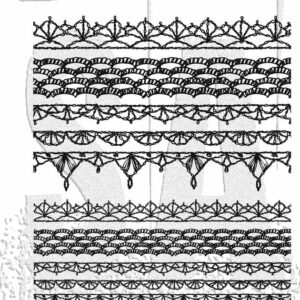 Tim Holtz Cling Rubber Stamps, Crochet Trims