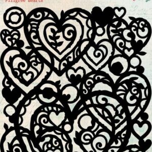 Stencil Sending You Love Mask Filigree Hearts