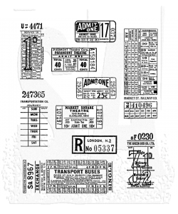Tim Holtz Cling Rubber Stamps, Ticket Booth