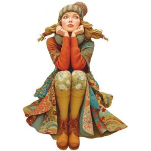 Transfer DTF Textil Curious Girl