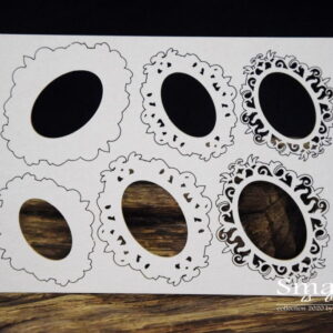 Chipboard Small is Beautiful – Mini Frames – Oval