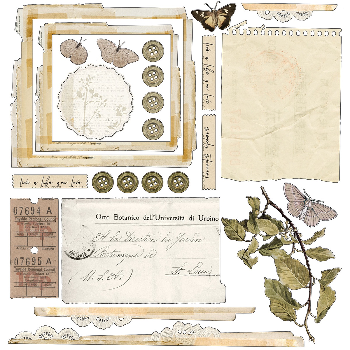 49 And Market Collection Pack 12"X12"-Vintage Artistry Natural - Imagen 4