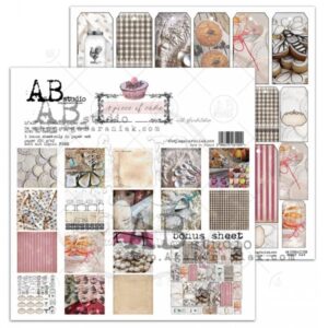8x + bonus set "A piece of cake" scrapbooking papers 30x30