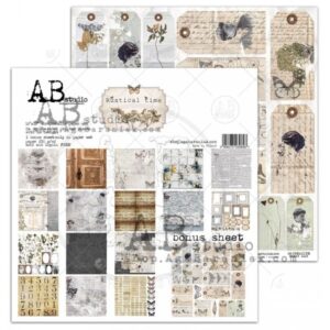 8x + bonus set "Rustical time" scrapbooking papers 12"x12"