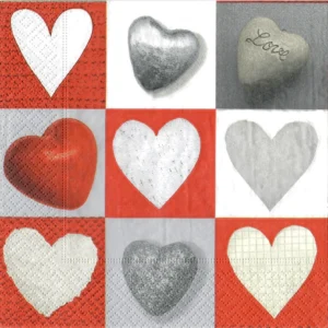Servilleta Crafting-Hearts-Love