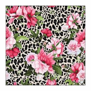 Servilleta Roses-on-Leopard-Print