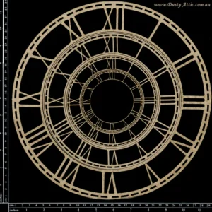 Chipboard Skeleton Clock Faces
