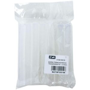BARRA TERMOADHESIVA TRANSLUCIDA 1,1x10cm. BOLSA 12 und.