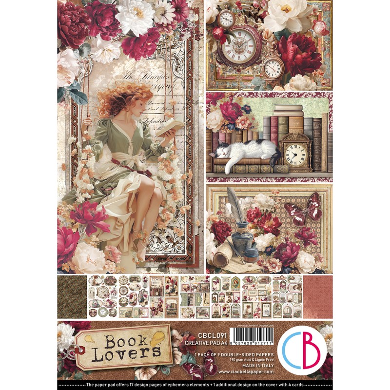 BOOK LOVER Creative Pad A4 9/Pkg
