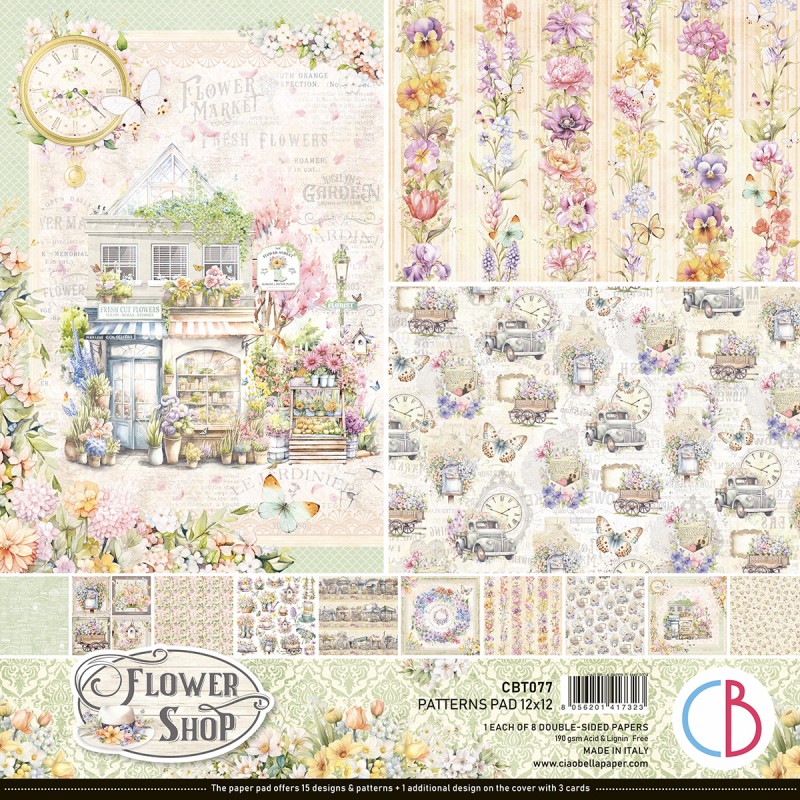 Flower Shop Patterns Pad 12x12