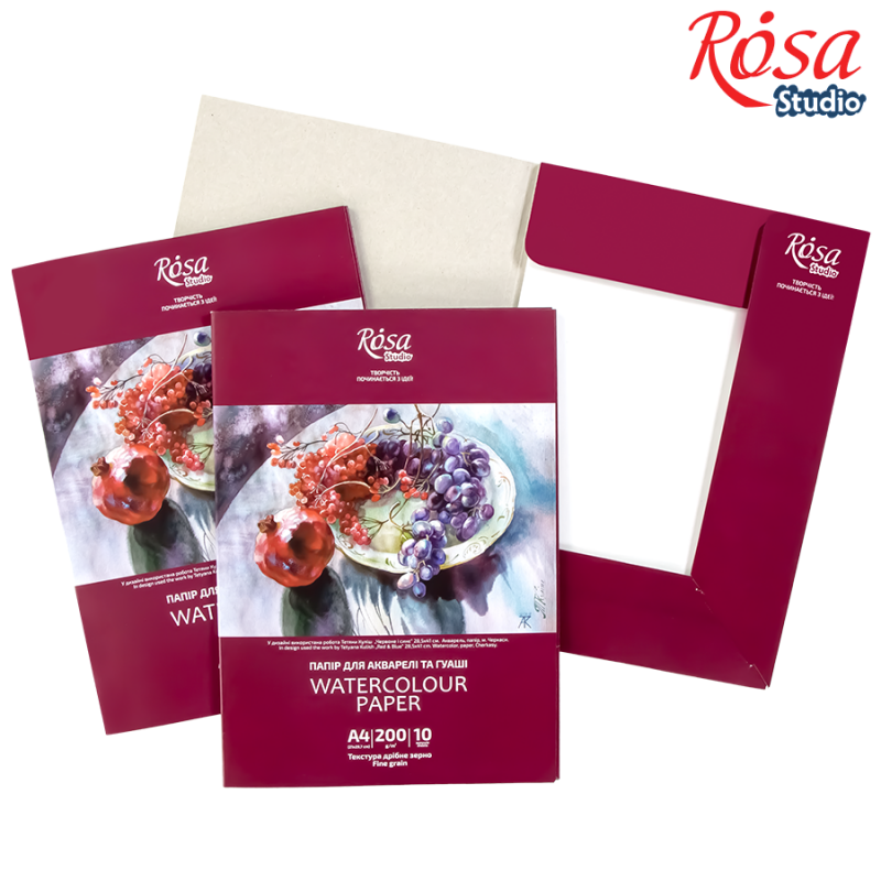 Carpeta papel acuarela A4 200gr x10 ROSA STUDIO - Imagen 2