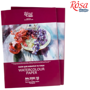 Carpeta papel acuarela A4 200gr x10 ROSA STUDIO