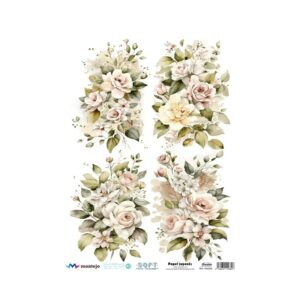 Papel de Arroz SOFT A3 FLORES VINTAGE 6