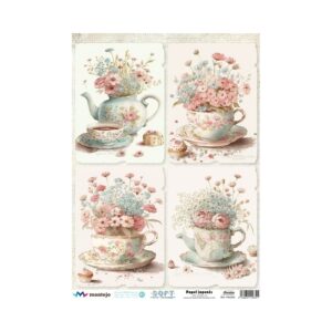 Papel de Arroz SOFT A3 FLORES VINTAGE 8