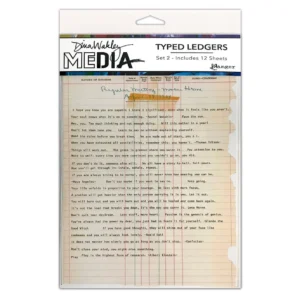Dina Wakley MEdia Typed Ledgers Set 2 (12sheets)