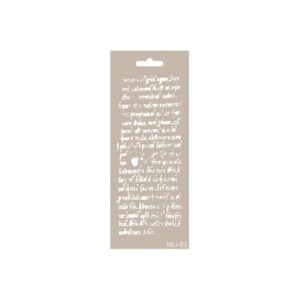 Stencil Mix Media TEXTO ANTIGUO 2