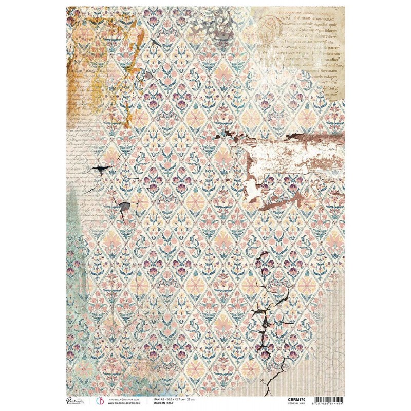 Rice Paper A3 Medieval Wall