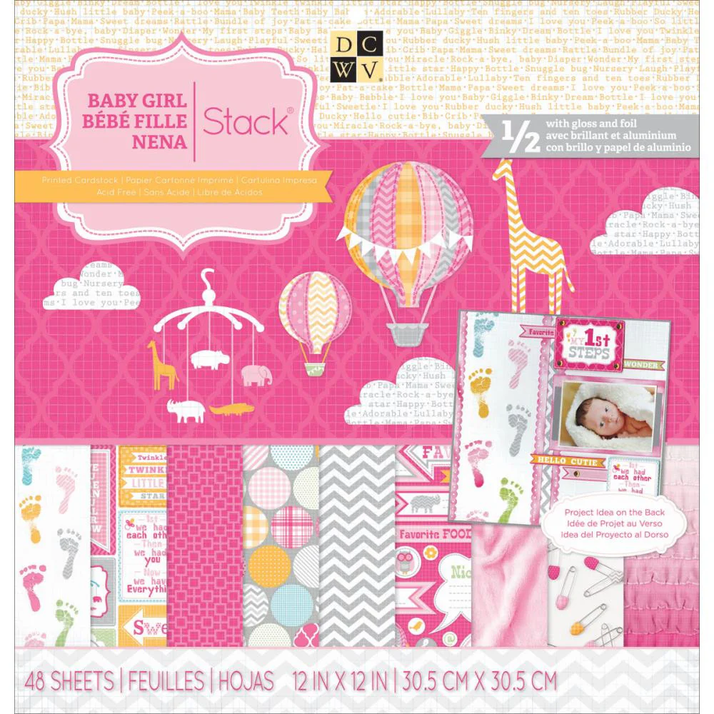 Block Scrapbook Baby Girl