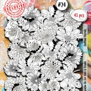 Ephemera Die-Cuts - 24 - Outline Florals
