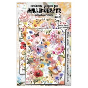 AALL & Create Dancing Poppies Rub Ons