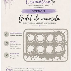 Stencil Godet de acuarela