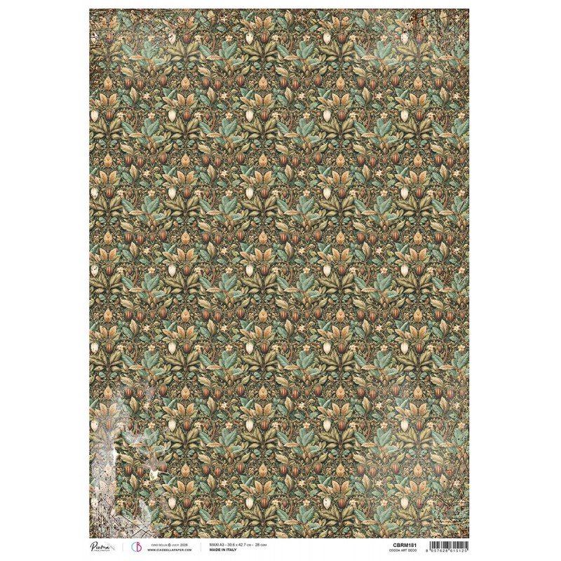 Rice Paper A3 Cocoa Art Deco