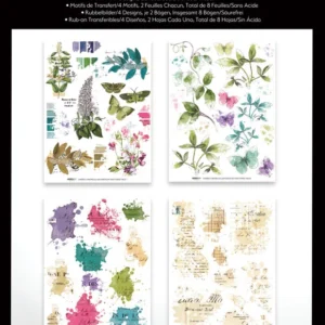 Garden Chronicles 6x8 Inch Rub-On Transfer Set by Katie Pertiet