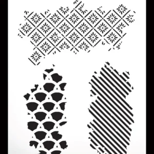 Maker Series 6x8 Inch Stencil Lattice Clusters by Katie Pertiet