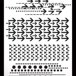 Maker Series 6x8 Inch Stencil This Way by Katie Pertiet