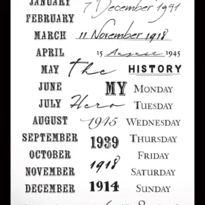 Remembering... 6x8 Inch Clear Stamp Set Echoes of the Past