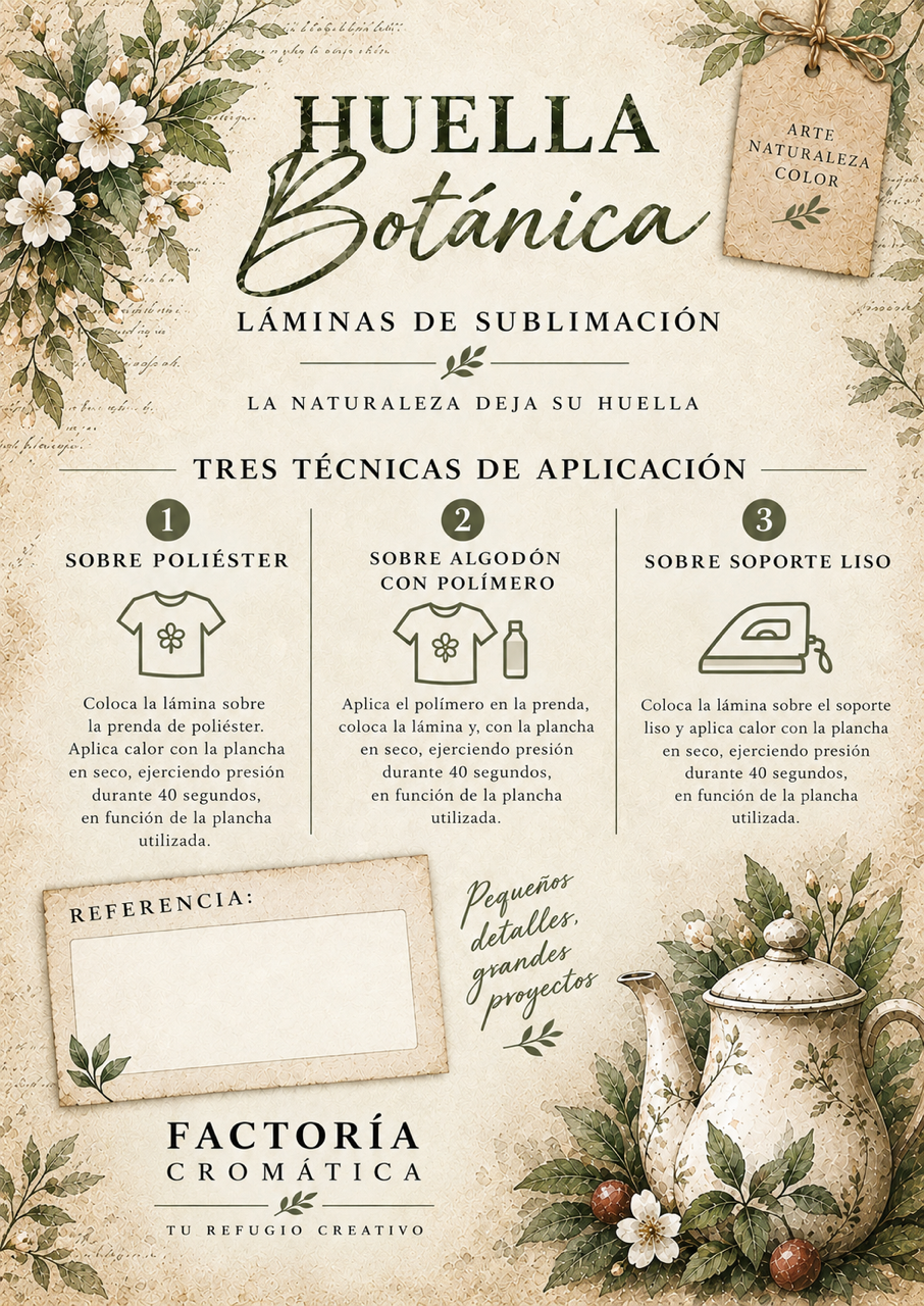 LÁMINA SUBLIMACIÓN "Huella Botánica" 081 - Imagen 2